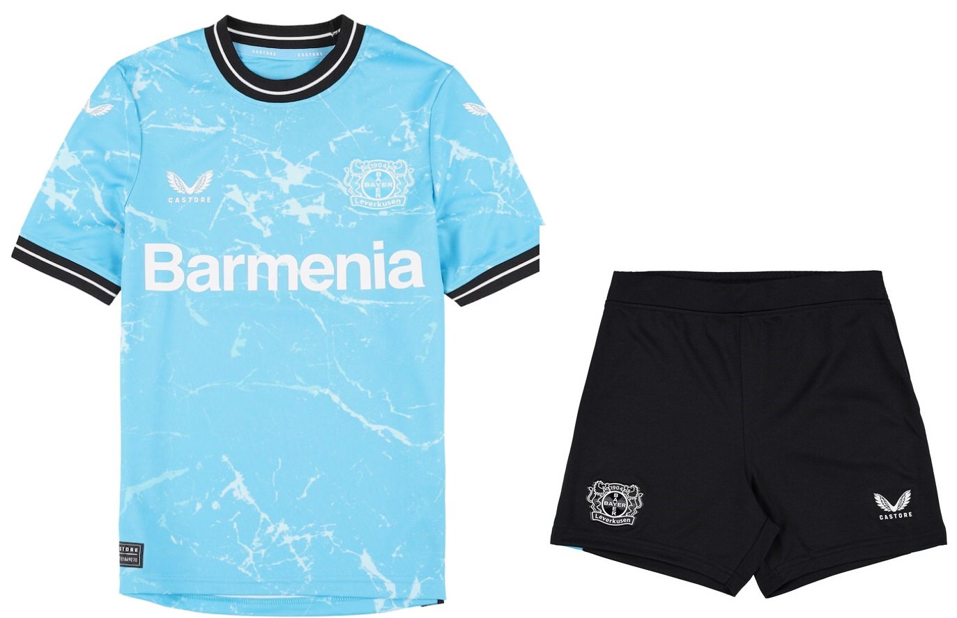 Kit infantil III Bayer Leverkusen 2023 2024 Castore oficial 